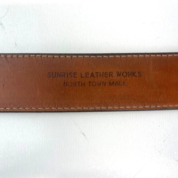 Kenny Rogers Vintage Shrunken Grain Cowhide Black Leather Belt Style 72635 Sz 36 - Picture 5 of 8